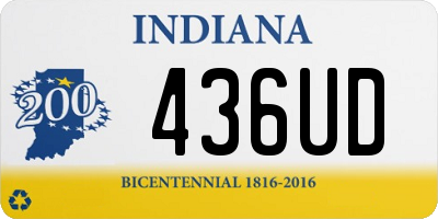 IN license plate 436UD