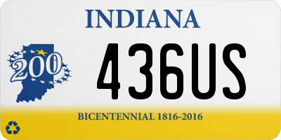 IN license plate 436US