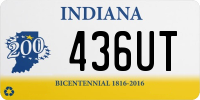 IN license plate 436UT
