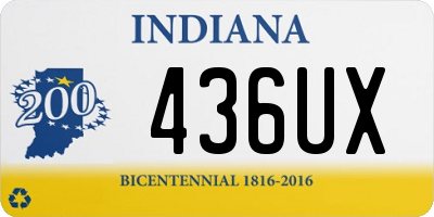 IN license plate 436UX