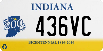 IN license plate 436VC