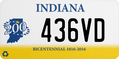 IN license plate 436VD