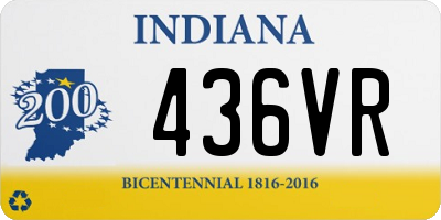 IN license plate 436VR