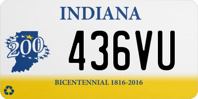 IN license plate 436VU