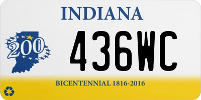 IN license plate 436WC