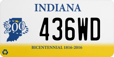 IN license plate 436WD