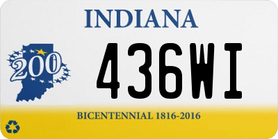 IN license plate 436WI
