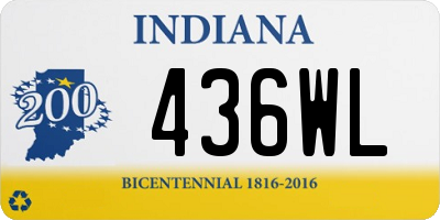 IN license plate 436WL