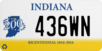 IN license plate 436WN