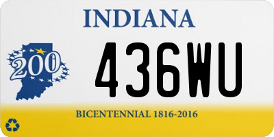 IN license plate 436WU