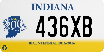 IN license plate 436XB