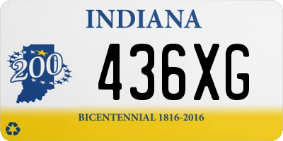 IN license plate 436XG