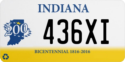 IN license plate 436XI