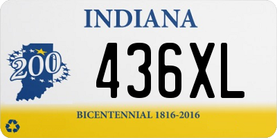 IN license plate 436XL