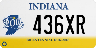 IN license plate 436XR