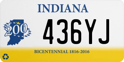 IN license plate 436YJ