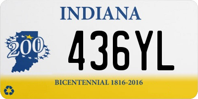 IN license plate 436YL