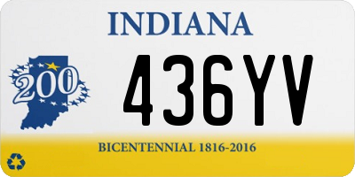 IN license plate 436YV