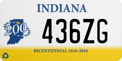 IN license plate 436ZG