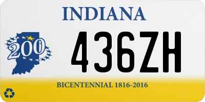 IN license plate 436ZH