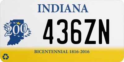 IN license plate 436ZN