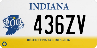 IN license plate 436ZV