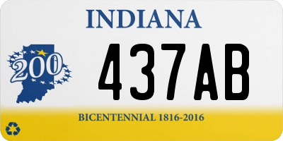 IN license plate 437AB