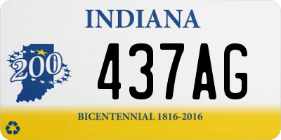 IN license plate 437AG