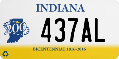 IN license plate 437AL