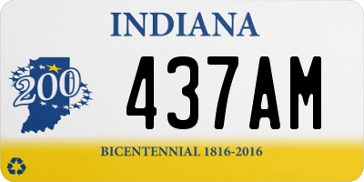 IN license plate 437AM