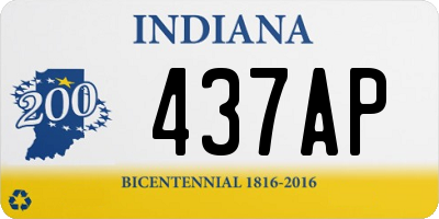 IN license plate 437AP