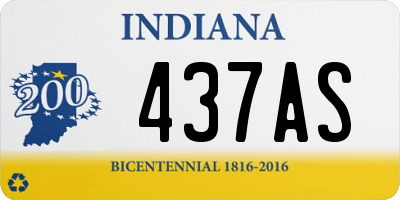 IN license plate 437AS