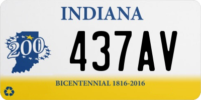 IN license plate 437AV