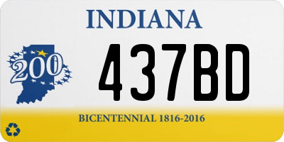 IN license plate 437BD