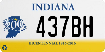 IN license plate 437BH