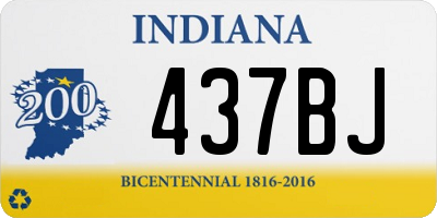 IN license plate 437BJ