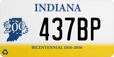 IN license plate 437BP