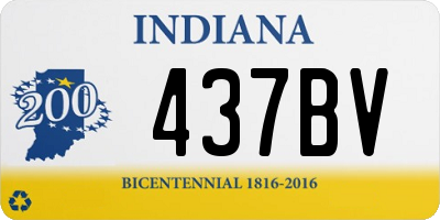 IN license plate 437BV