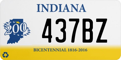 IN license plate 437BZ