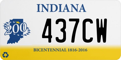 IN license plate 437CW