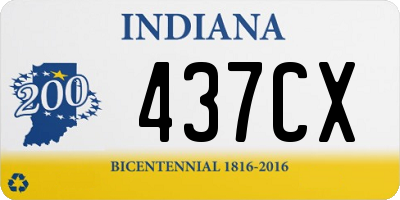 IN license plate 437CX