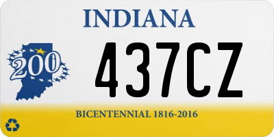 IN license plate 437CZ