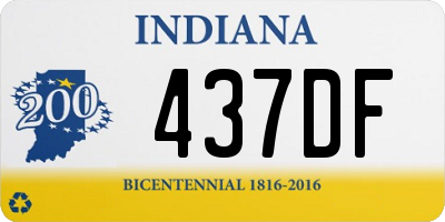 IN license plate 437DF