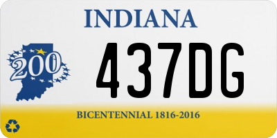 IN license plate 437DG