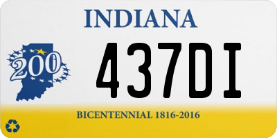 IN license plate 437DI