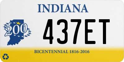 IN license plate 437ET