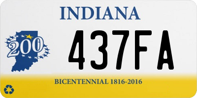 IN license plate 437FA