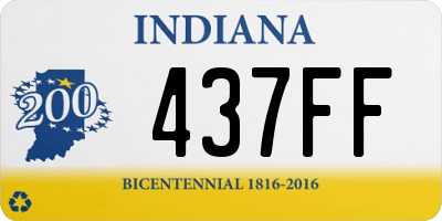 IN license plate 437FF