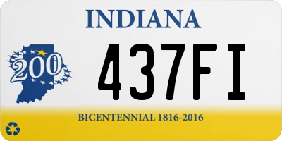 IN license plate 437FI