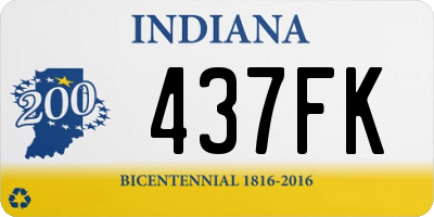 IN license plate 437FK